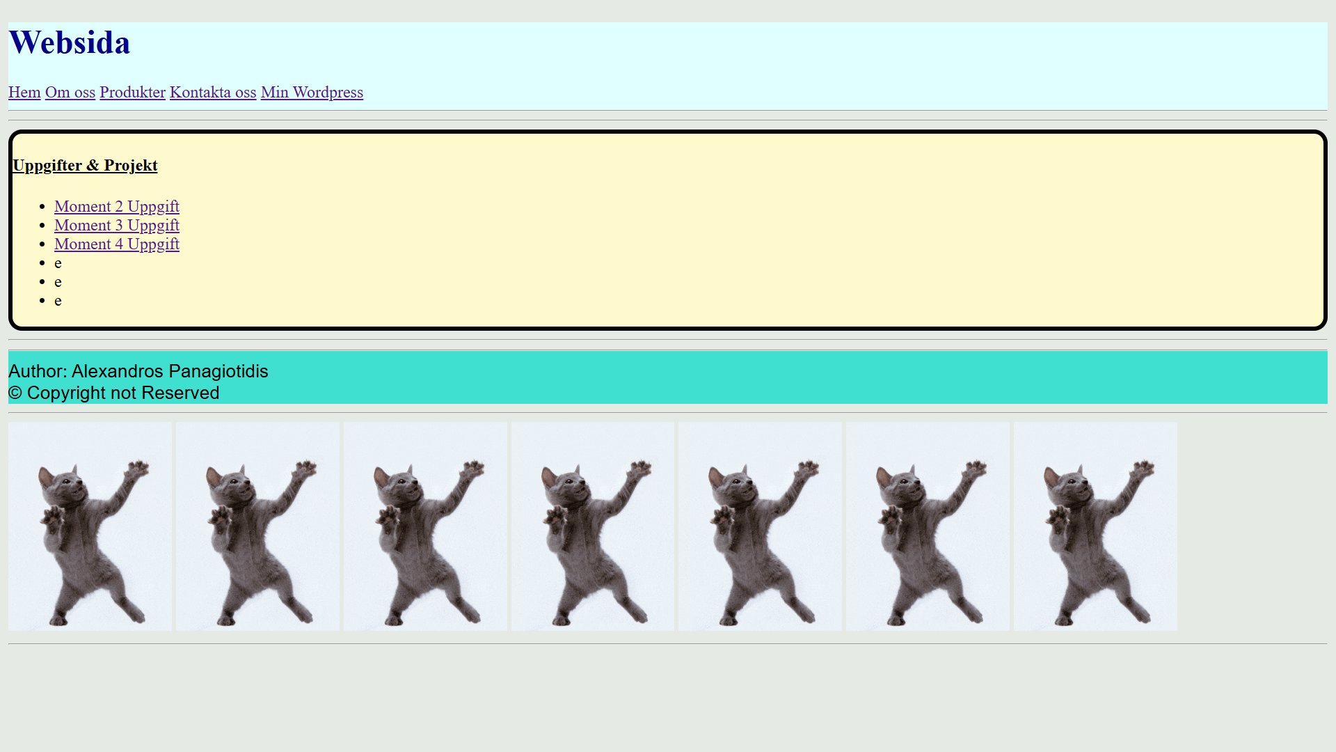 landing page